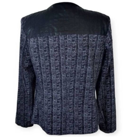 COVINGTON BLACK & GRAY MOTO JACKET SZ. M EUC. - Picture 3 of 6